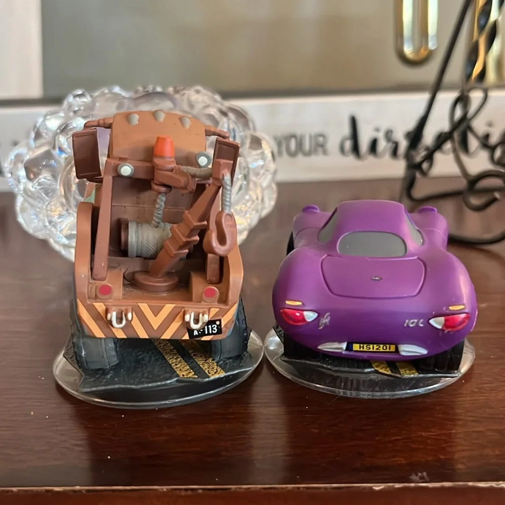 Disney Infinity 1.0 Cars Tow Master Mater & Holly Shiftwell Figures XBOX EUC